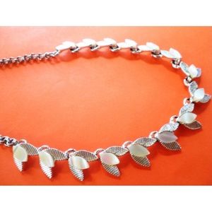 Vintage Mother Of Pearl Link Necklace, Vintage Costume Jewelry